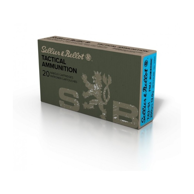 Naboji S&B .308 Win Subsonic FMJ 13g (20)