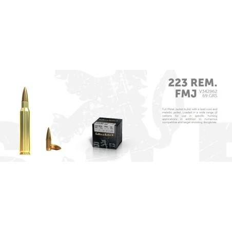 Naboji .223 rem FMJ 4,5g / 69gr Sellier & Bellot (100)