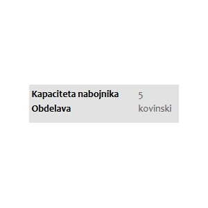 Nabojnik .22 5-strelni, kovinski (CZ ZKM 452/455/512)