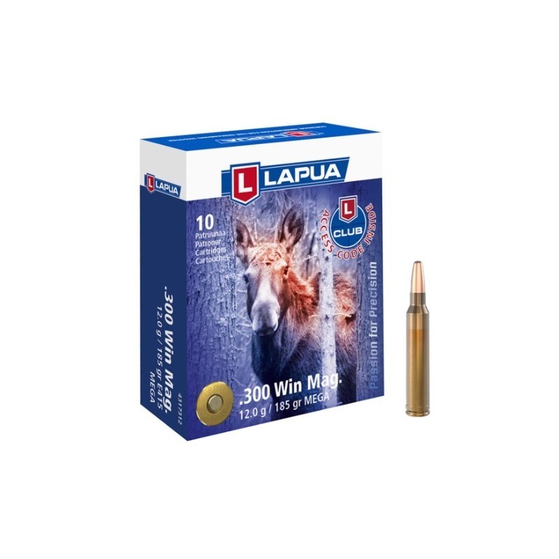 Naboji .300 Win. Mag. 12g/ 185gr Mega SP, Lapua (10)