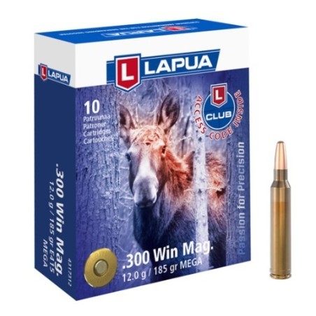 Naboji .300 Win. Mag. 12g/ 185gr Mega SP, Lapua (10)