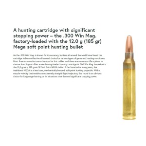 Naboji .300 Win. Mag. 12g/ 185gr Mega SP, Lapua (10)