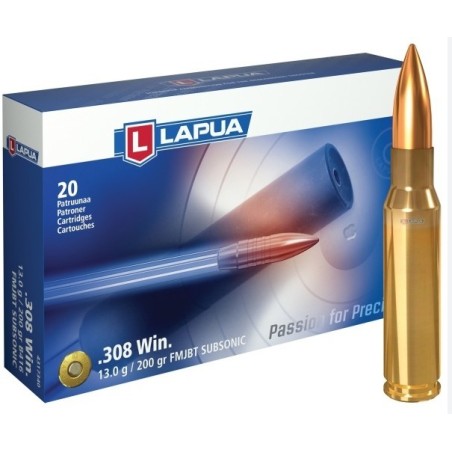 Naboji .308 Win Subsonic FMJBT 13g / 200gr, Lapua (20)
