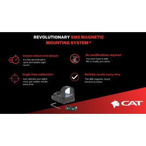 Red Dot Set Magnetni CAT SM2 3 MOA za Glock