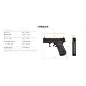 Pištola Glock 43X, 9x19
