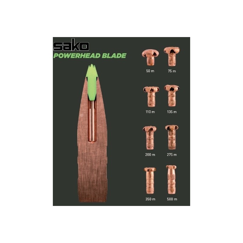 Naboji Sako 7mm Rem Mag Powerhead Blade 9,1g / 140gr (10)