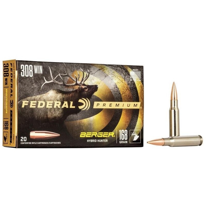 Naboji .308 Win 10,88g /168gr Hybrid Hunter Berger, Federal (20)