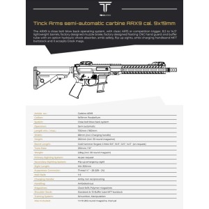 Puška ARX-9 14,5" 9x19, TinckArms