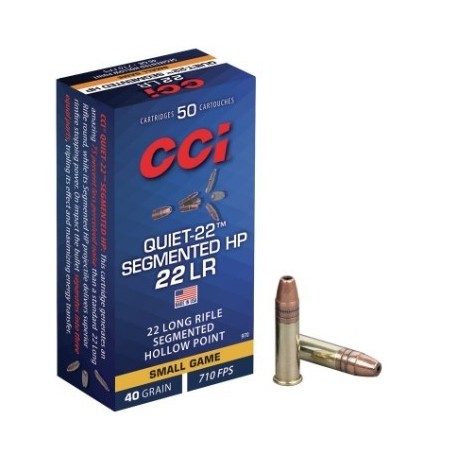 Naboji .22 LR Quiet-22 Segmented HP(50) 2,59g / 40gr LRN CCI
