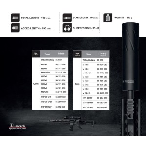 Dušilec AR/AK G50 kal. max 5,6mm (.223) 1/2x28, Hush-Tac