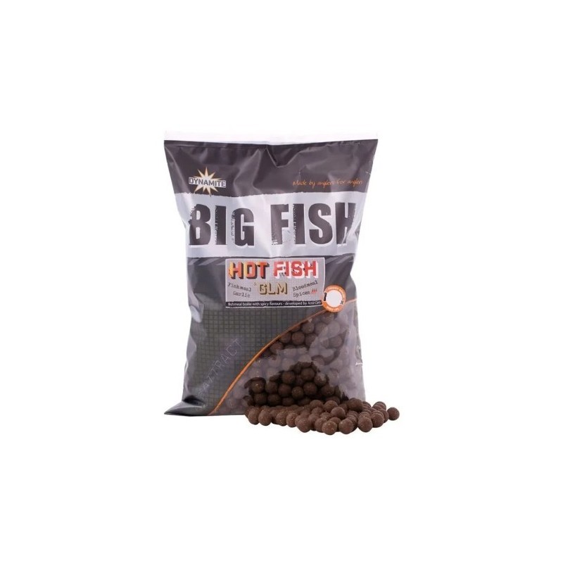 Boili Hot Fish&GLM 1kg 20mm (riba, školjka, čili), Dynamite Baits
