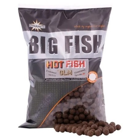 Boili Hot Fish&GLM 1kg 20mm (riba, školjka, čili), Dynamite Baits