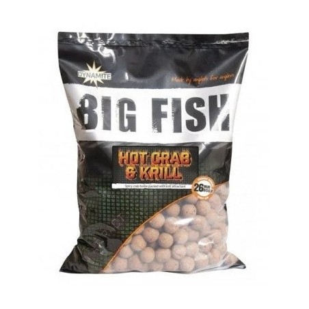 Boili Hot Crab& Krill 1kg 26mm (rak, plankton, čili), Dynamite Baits