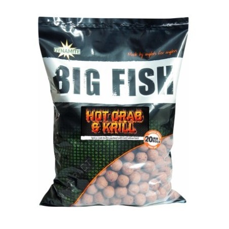 Boili Hot Crab& Krill 1kg 20mm (rak, plankton, čili), Dynamite Baits