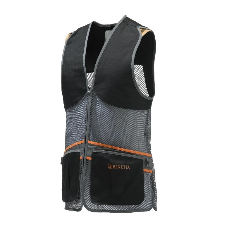 Telovnik Beretta Trap Full Mesh, črno/siva/oranžna