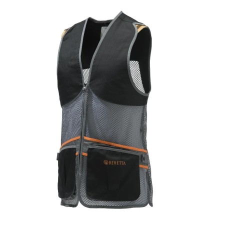 Telovnik Beretta Trap Full Mesh, črno/siva/oranžna