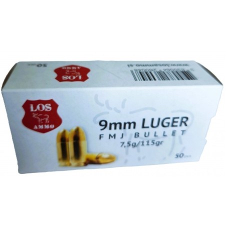 Naboji LOS 9x19 FMJ 7,5g/115gr (50)