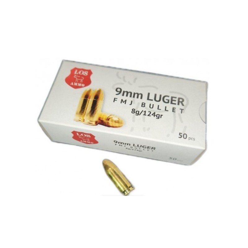 Naboji LOS 9x19 FMJ 8g/124gr (50)