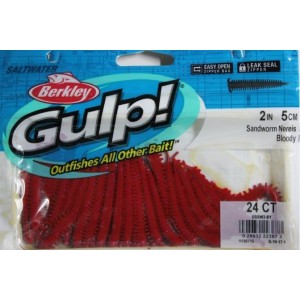 Vaba GSSW2-BY SW GULP SANDWORM 2IN BLOODY RQ