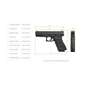 Pištola Glock 17 Gen.5, 9x19 MOS FS