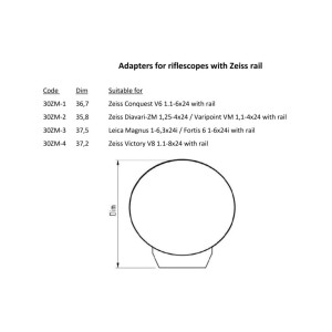 Adapter Q-R za naprave z navojem M52x0,75 - 62mm
