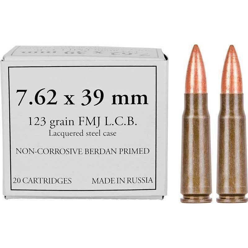 Naboji 7.62x39 124gr FMJ steel (250) SM