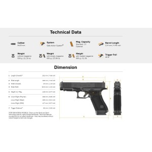 Pištola Glock 17 gen.6, kal. 9x19