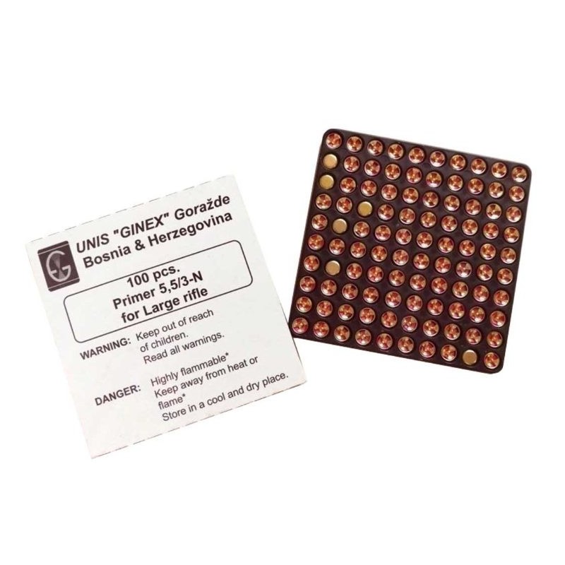 Netilke Ginex primer cap Large Rifle 5,5/3-N boxer (100)