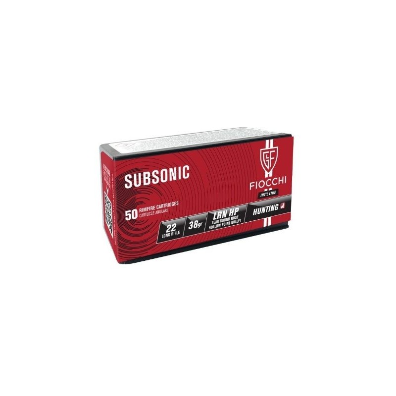 Naboji Fiocchi .22 l.r. Subsonic LRN HP 38gr (50)