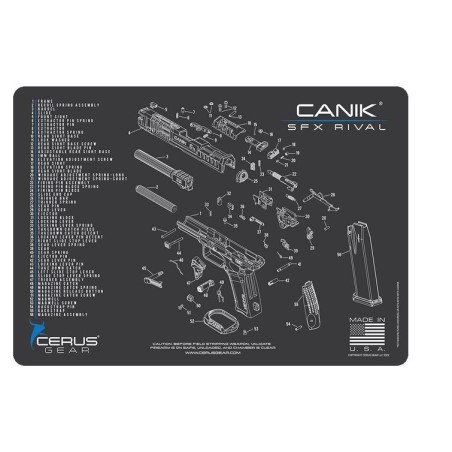 Podloga za pištolo Canik Rival Schematic Gray