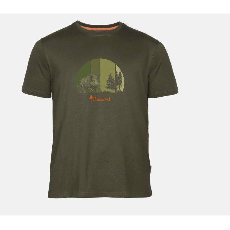 Maja T-Shirt Pinewood Wild Boar Zelena