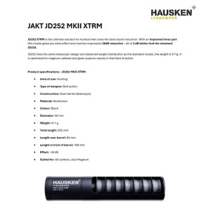 Dušilec Hausken JD252 XTRM MKII 7mm/ 7,25mm/280