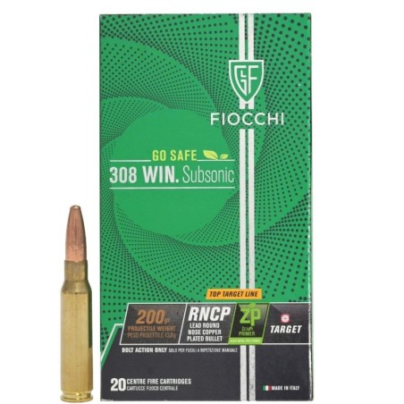 Naboji Fiocchi .308 win Subsonic ZP RNCP 200gr (20)