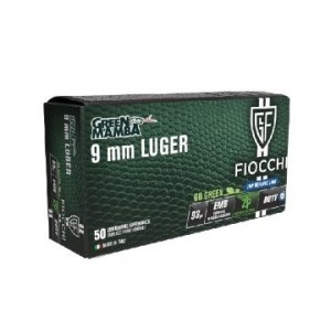 Naboji Fiocchi.9mm luger EMB 6g (50), Green Mamba