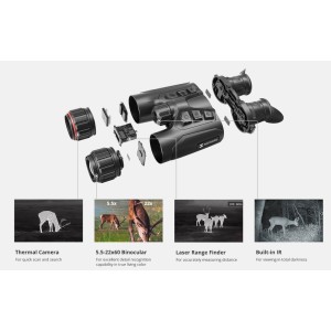 Dvogled Habrok 4K HQ35L 5,5-22x60, Hikmicro