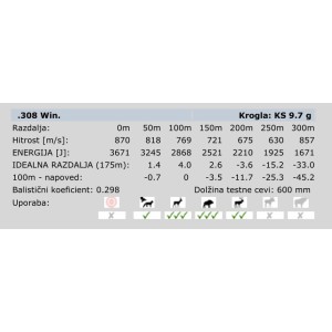 Naboji rws .308 Win. KS 9,7