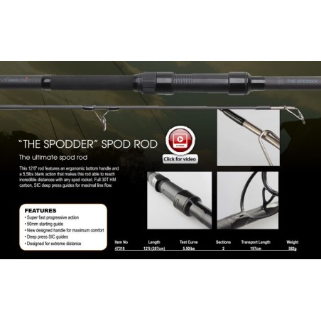Palica The spodder Spod Rod 12"6' 5,5lb 2-del Prologic