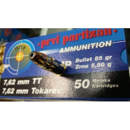 Naboji 7,62 TOK JHP 5,5g (85gr) A-174 (50kos) PPU