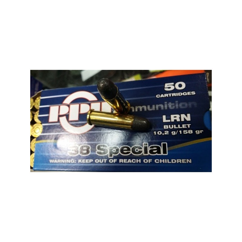 Naboji .38spec LRN 10,2g (158gr) A-050 (50kos) PPU