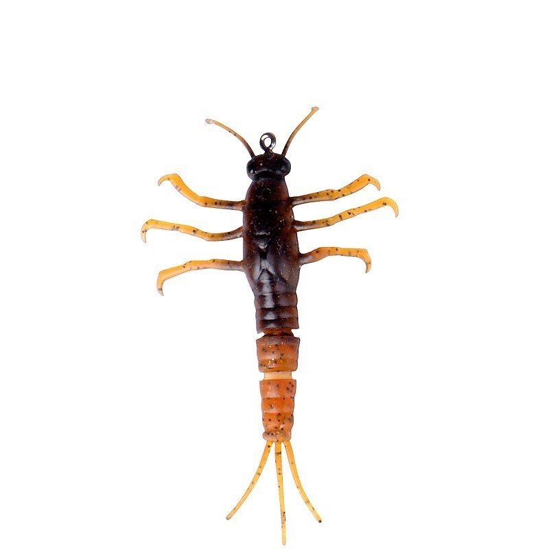 Vaba 3D TPE Mayfly Nymph 5cm 2.5g 1pcs 01-Brown