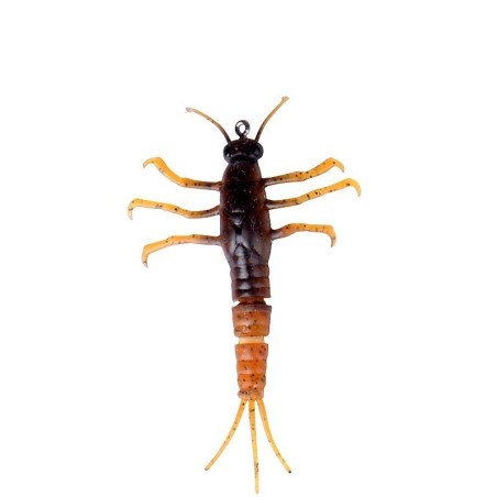 Vaba 3D TPE Mayfly Nymph 5cm 2.5g 1pcs 01-Brown