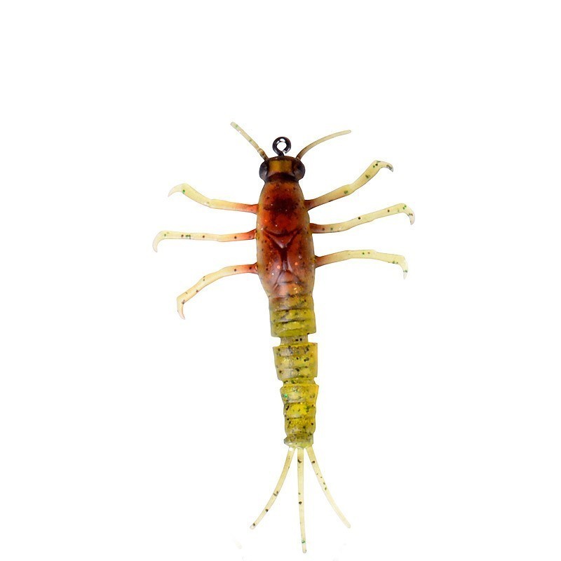 Vaba 3D TPE Mayfly Nymph 5cm 2.5g 1pcs 02-Olive