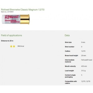 naboji 12/70,31,5g rtw brenneke mag.