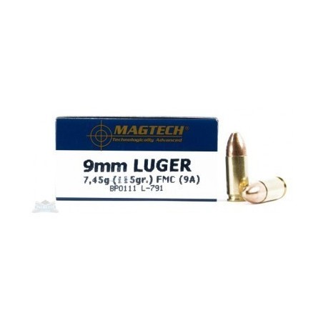 Naboji 9x19 Magtech 115gr 7,45g LUGER (50) FMJ