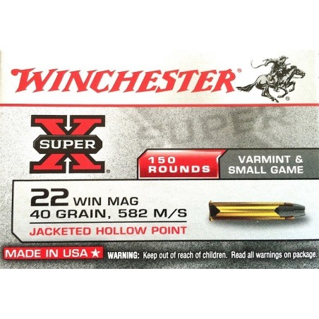 Naboji .22 WM. Super-x winchester (40GR) JHP (150)