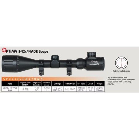 Strelni Daljnogled Optima 3-12x44