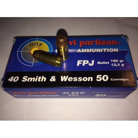 Naboji .40 S&W FPJ 12,3g (190gr) A-197 (50kos) PPU