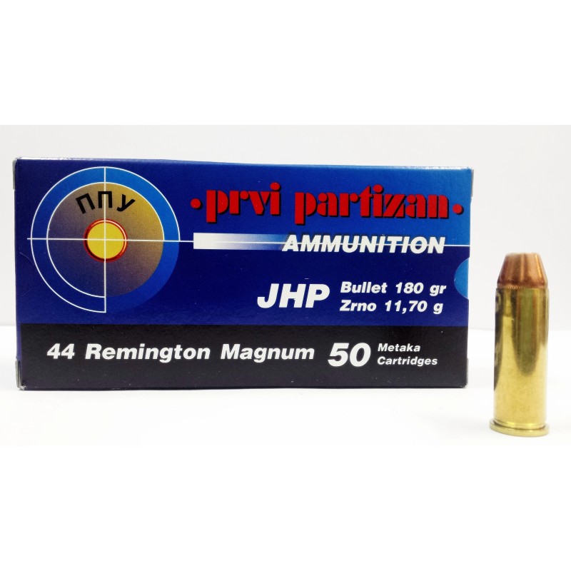 Naboji .44 Rem Mag. JHP 11,7g (180gr) A-154 (50kos) PPU