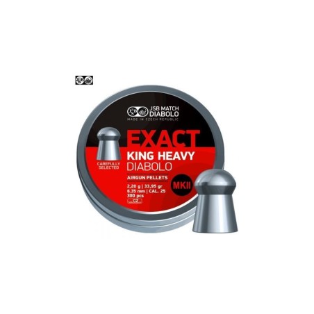 Diabolo JSB 6,35mm King Heavy MKII 2,20g/ 33,95gr (300 kos)