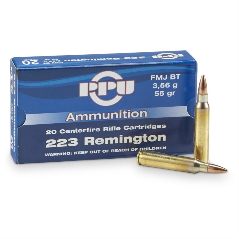 Naboj .223 Remington FMJ BT3,56g (55gr) PPU A-188 (20)